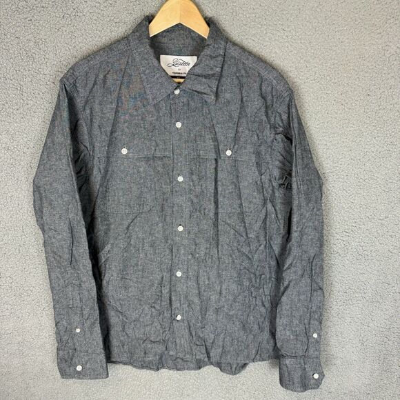 3sixteen Other - 3Sixteen Shirt Mens XL Grey Long Sleeve Button Up Cotton Casual Handmade In USA